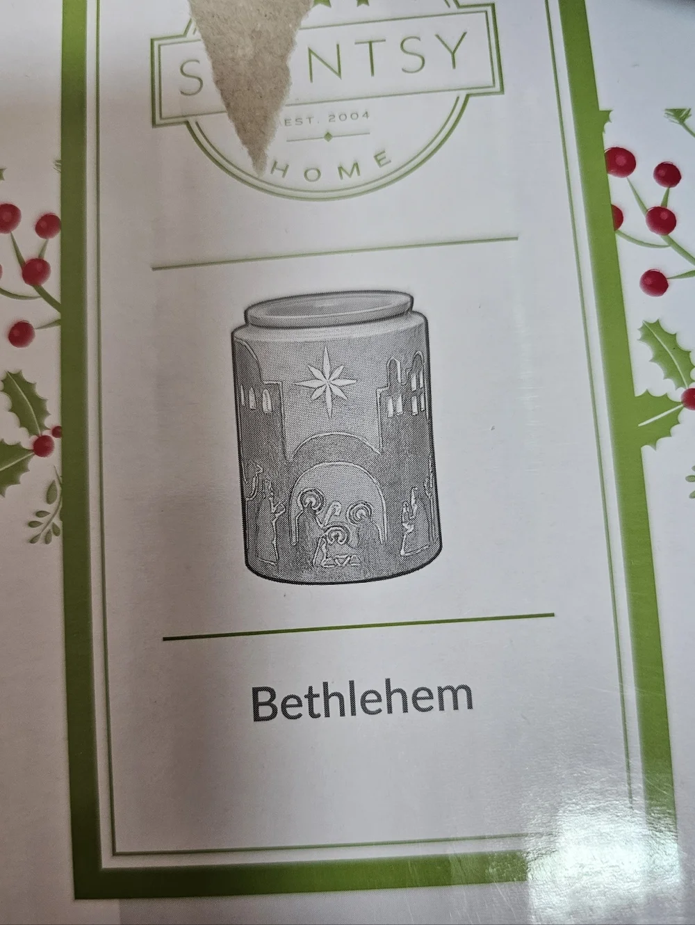 Scentsy Bethlehem Wax Warmer Christmas Nativity Scene Grey Ceramic Used 1x W/Box